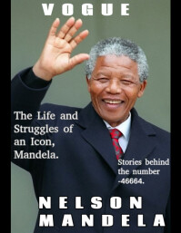 Black Modern & Minimal Nelson Mandela Day  Flyer (us Letter) template