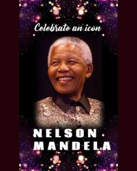 Black Modern & Minimal Nelson Mandela Day  Instagram Portrait template