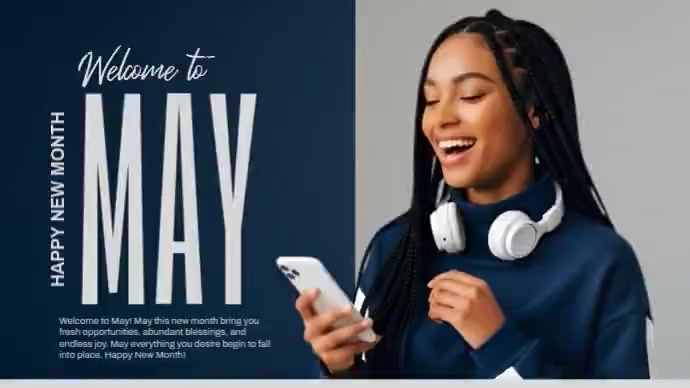 Black Modern & Minimal New Month Celebration YouTube Thumbnail Video ...