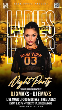 Preto Night Party História do Instagram Template
