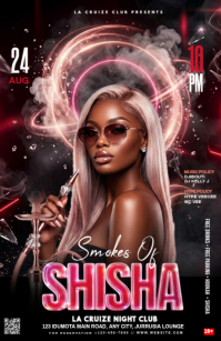Black Modern & Minimal Nightclub Event Half Page Wide Halv side bred template