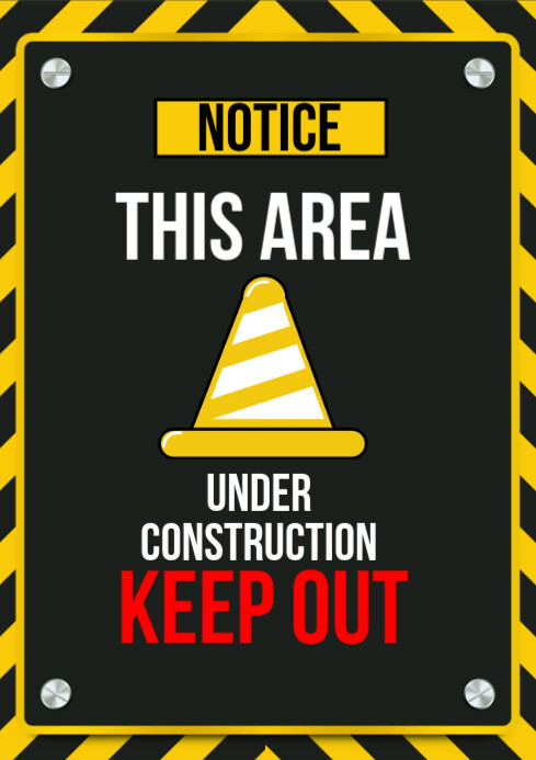 Black Modern & Minimal Notice Area A1 Template | PosterMyWall