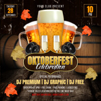 Black Modern & Minimal Oktoberfest Celebration Instagram Post template