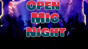 Black Black Modern & Minimal Open Mic Night Youtube Thumbnail YouTube-miniature Template