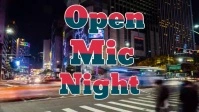 Black Modern & Minimal Open Mic Night Youtube Thumbnail template