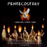 Black Modern & Minimal Pentecost Day Instagram Post template