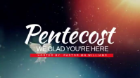 Black Modern & Minimal Pentecost Event Digital Display Video Цифровой дисплей (16 : 9) template