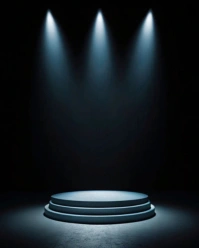 Black Modern & Minimal Performance Lighting Stage Instagram Portrait template