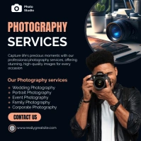 Black Modern & Minimal Photography Cervices S Square (1:1) template