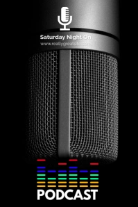 Black Modern & Minimal Podcast Tumblr Graphic template