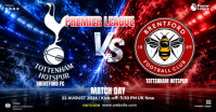 Noir Premier League Match Day Изображение, которым поделились на Facebook Template
