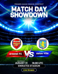 Preto Premier League Football Match Flyer Template