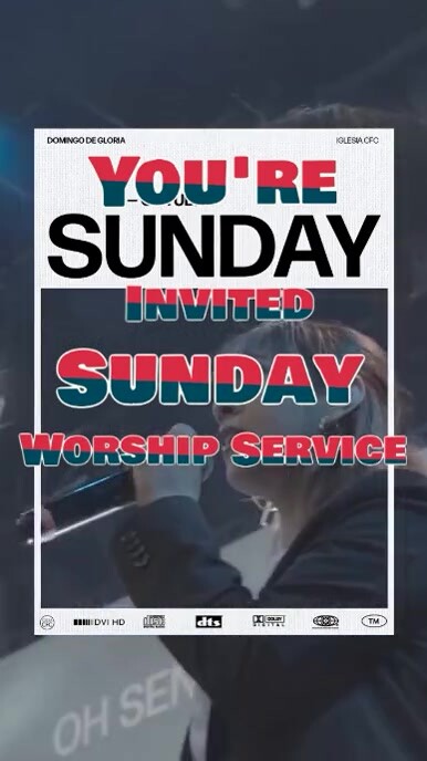 Black Modern & Minimal Religious Event Instagram Reel template