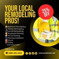 Black Modern & Minimal Remodelling Services I template