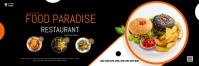 Black Modern & Minimal Resruarant Food Template Design Banner 2' × 6'