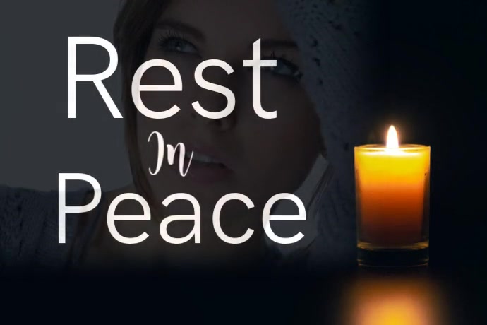 Elegant Rest in Peace Memorial Template – Honoring Loved Ones 海报