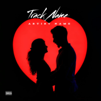 Black Modern & Minimal Romantic Album Cover Album Cover Обложка альбома template