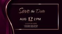 Black Modern & Minimal Save the Date Digital Display template