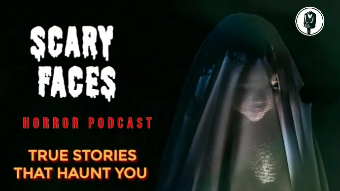 Black Modern & Minimal Scary Faces Youtube Thumbnail Template ...