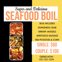 Zwart Seafood Boil Promotion Message Instagram Template
