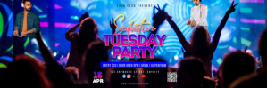 Black Modern & Minimal Seductive Tuesday Party Tajuk Twitter Twitter-header template