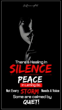 Black Modern & Minimal Silence Instagram Story template