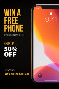 Preto Cyber Monday Promotion Poster Template