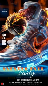 Black Modern & Minimal Sneaker Ball  Instagram Story Instagram-verhaal template