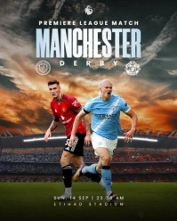 Black Modern & Minimal Soccer Match Day Instagram Portrait template