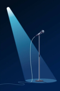 Lilla Open Mic Night Poster Template