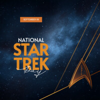Black Modern & Minimal Star Trek Day Instagram Post template