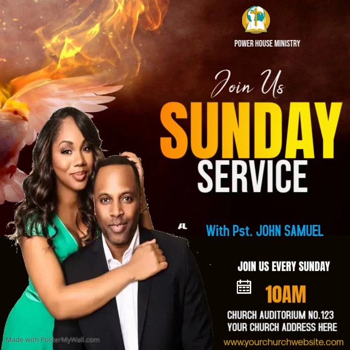 Sunday Church Service Template | PosterMyWall
