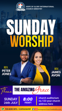 Black Sunday Worship Service Instagram Story Template