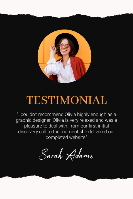 Program Testimony Poster Design Black Modern & Minimal Testimonial Poster Template | PosterMyWall