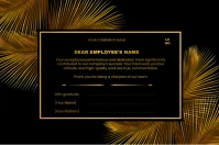 Black Modern & Minimal Thank You Label template