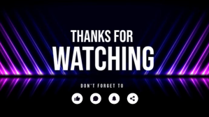 Black Modern & Minimal Thanks For Watching  Youtube Channel Cover Photo template