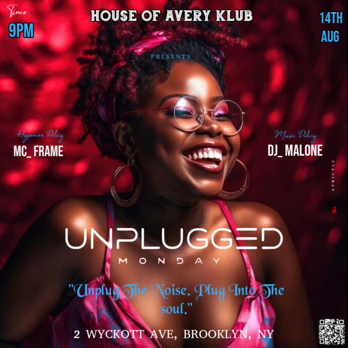 Black Modern & Minimal The Image Is A Dynamic And Inviting Poster Design Template For A Music Event Сообщение Instagram