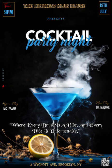 Black Modern & Minimal This Image Is A Dynamic And Enticing Poster Design Template For A "cocktail P Pinterest Grafieka