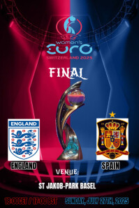 Black Modern & Minimal This Image Is A Dynamic And Bold Poster Advertising The Uefa Women's Euro Swi Pinterest-Grafik template