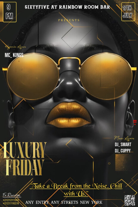 Black Modern & Minimal This Image Is A Sophisticated And Stylish Poster Design For A "luxury Friday" Pinterest 图片 template