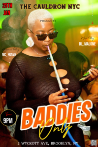 Black Modern & Minimal This Image Is A Vibrant, Nightlife-oriented Event Flyer Tittled "baddies Only template