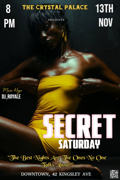 Black Modern & Minimal This Is A Visually Striking And Mood-driven Club Or Event Flyer Design Pinter Pinterest Graphic template