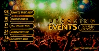 Black Modern & Minimal Upcoming Events Gambar Bersama Facebook template