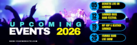Black Modern & Minimal Upcoming Events Twitter Banner Video template