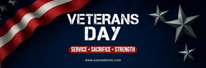 Black Modern Minimal Veterans Day Tajuk Twitter Template PosterMyWall