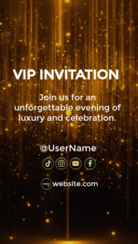 黑色 VIP Invitation WhatsApp Status Template