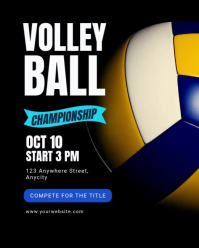 Preto Volleyball Championship Instagram Portrait Template