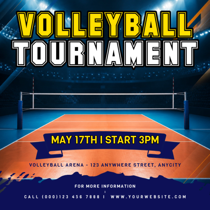 Volleyball Tournament Template | PosterMyWall