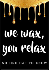 Black Modern & Minimal Waxing Room Decor A2 template