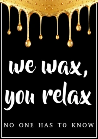 Black Modern & Minimal Waxing Room Decor A2 template